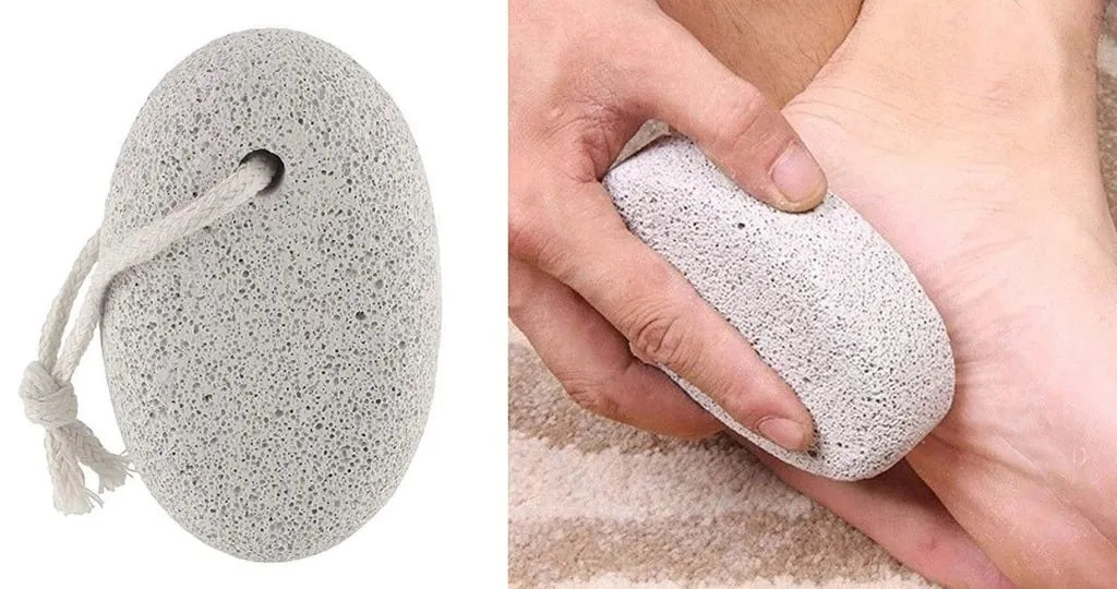 2 Pcs - Oval Shape Stone Foot, Heel Scrubber For Unisex Foot Scrubber Stone - H00990