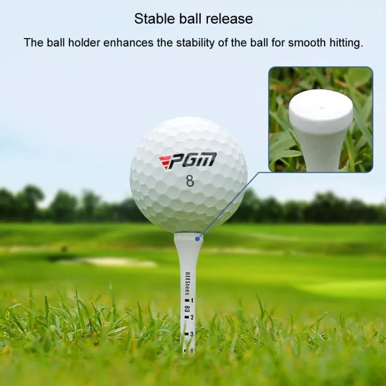 30pcs /Box PGM QT029 Golf Wooden Tee Limit Adjustable Height Ball Spike Golf Depth Marker Tee(53mm)