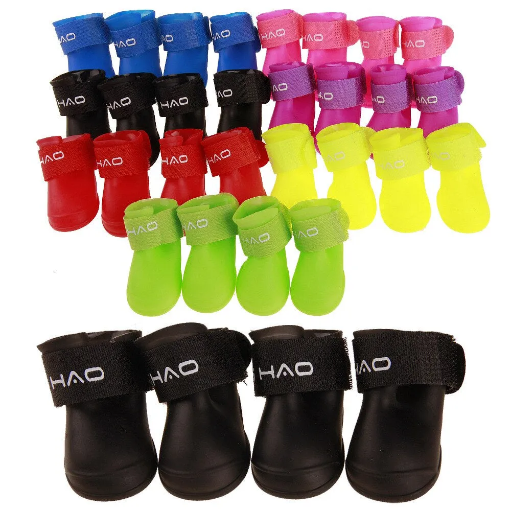 4 Piece Pet Dog Rain Shoes