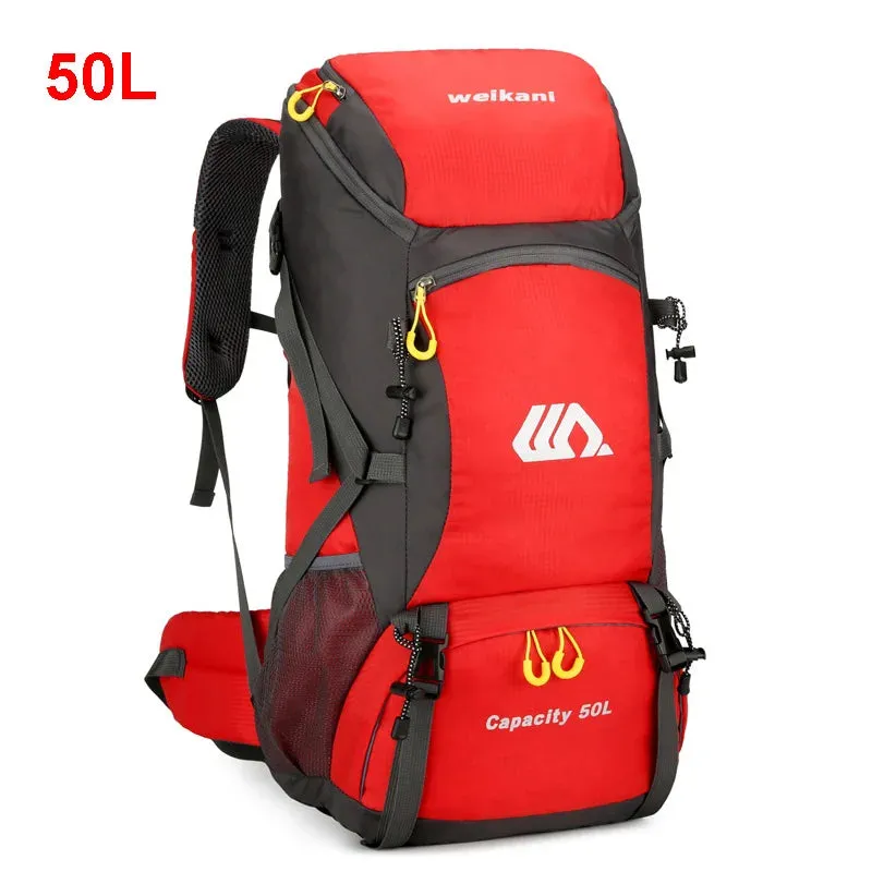 50L Waterproof Hiking Backpack for Men and Women - Large Multi-Functional Rucksack for Camping and Mountaineering