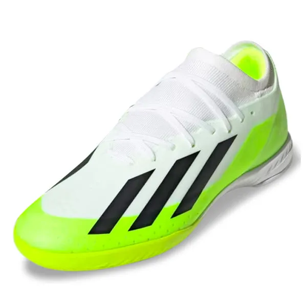 adidas Crazyfast.3 Indoor Shoes (White/Lucid Lemon)