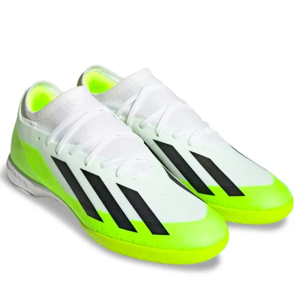 adidas Crazyfast.3 Indoor Shoes (White/Lucid Lemon)