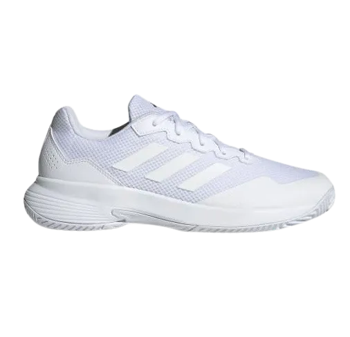 Adidas Men's Gamecourt 2.0 Tennis Shoes - Cloud White / Matte Silver