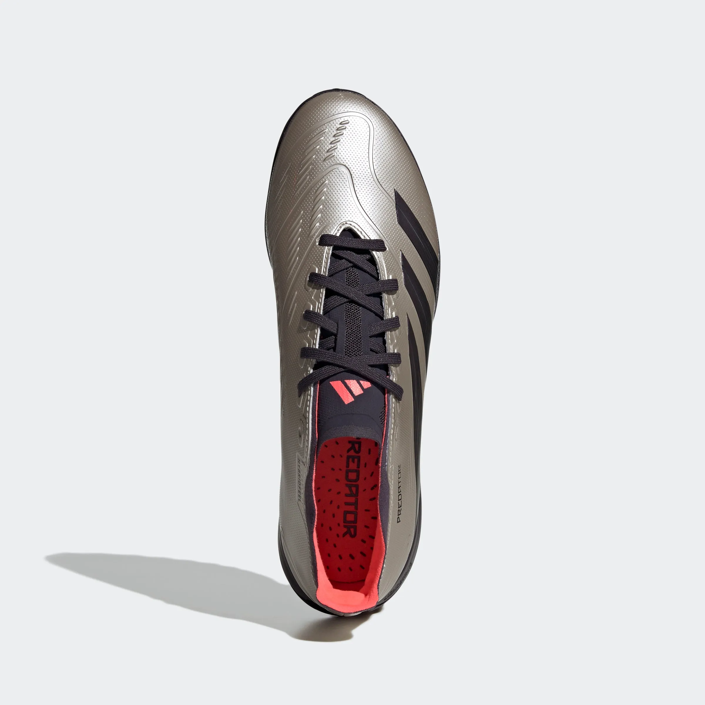 adidas Predator League Artificial Turf Soccer Shoes | Platinum Metallic/Aurora Black/Turbo | Men's