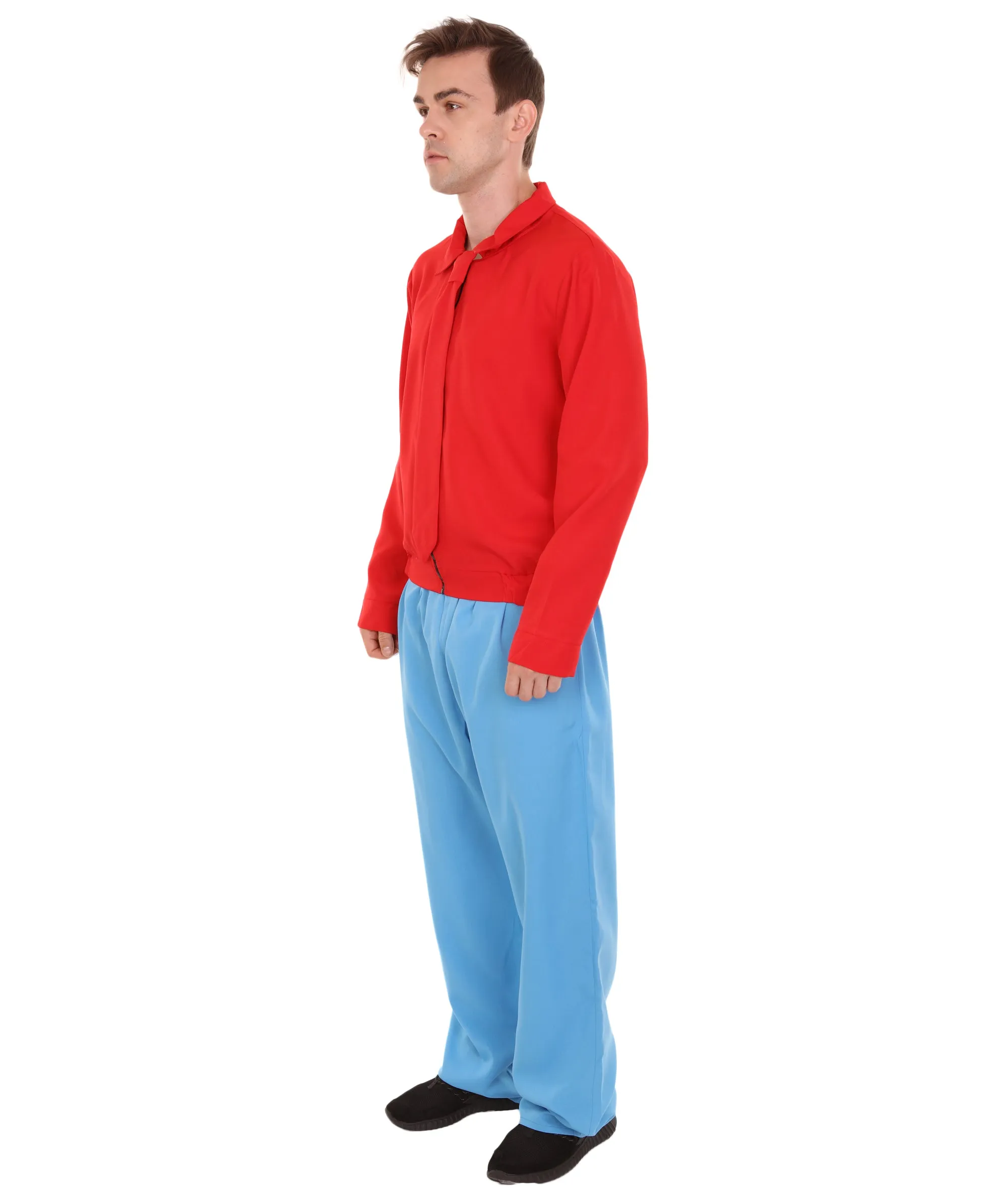 Adult Men's Fry Costume | Red & Blue Cosplay Costume