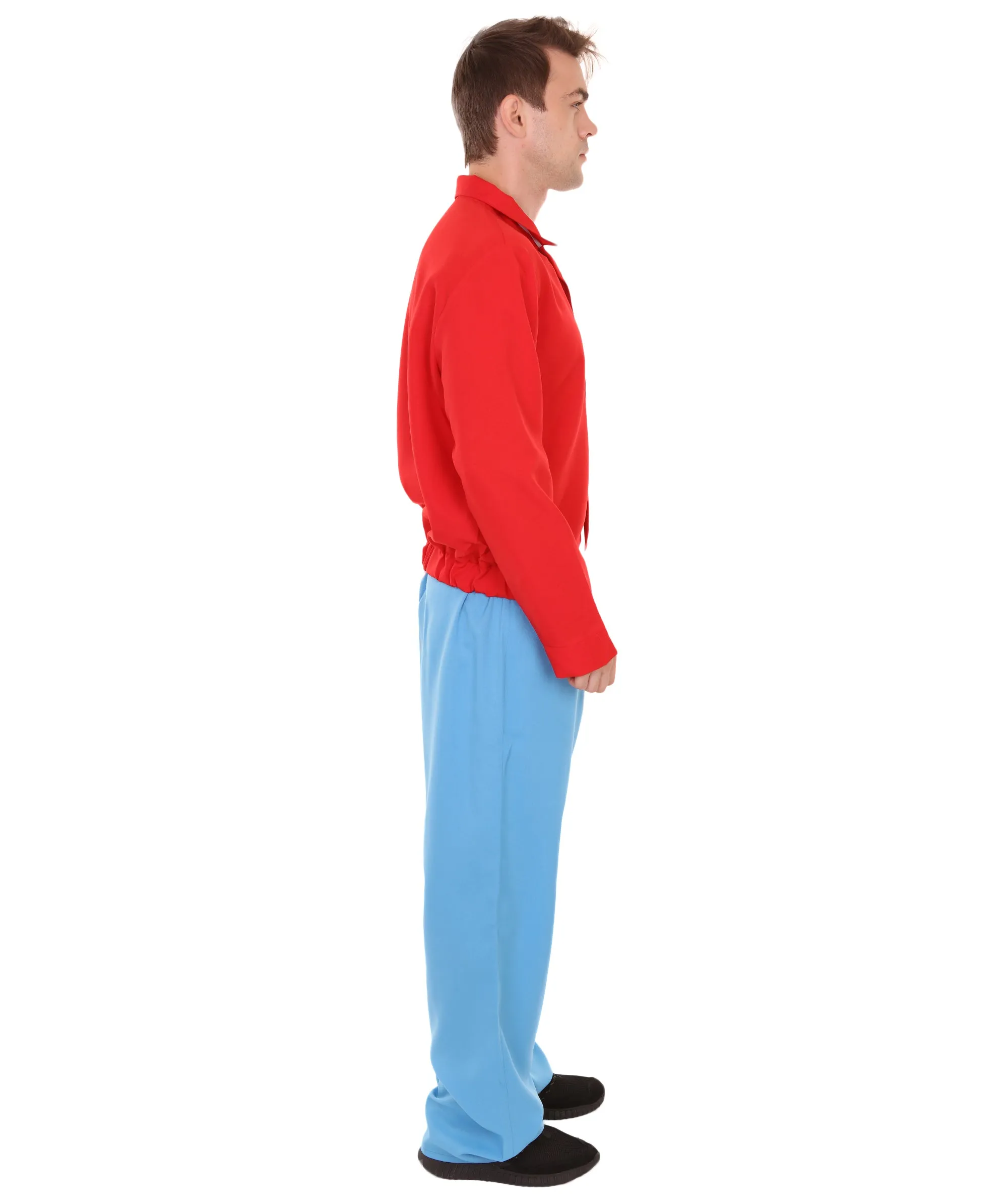 Adult Men's Fry Costume | Red & Blue Cosplay Costume