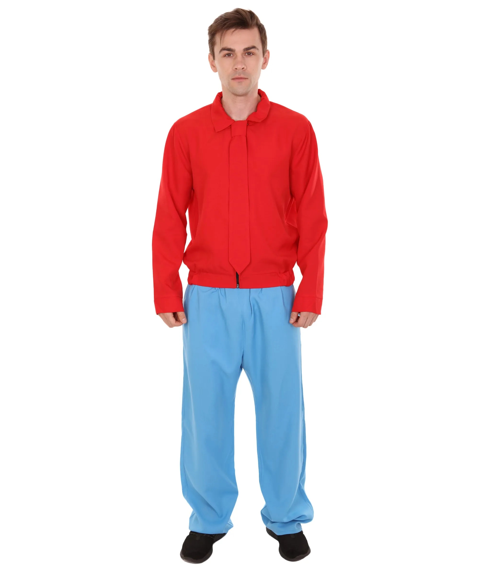 Adult Men's Fry Costume | Red & Blue Cosplay Costume