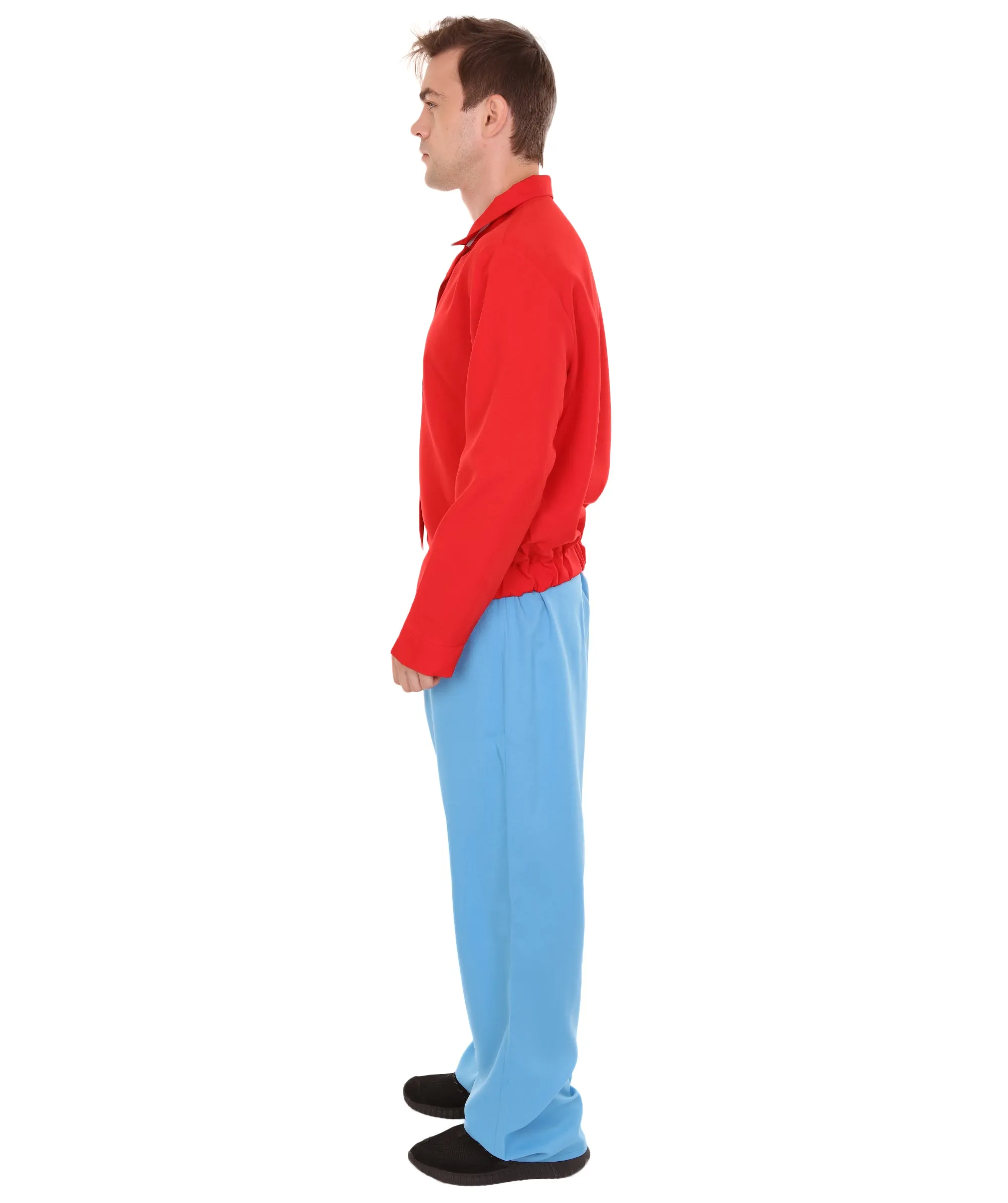 Adult Men's Fry Costume | Red & Blue Cosplay Costume