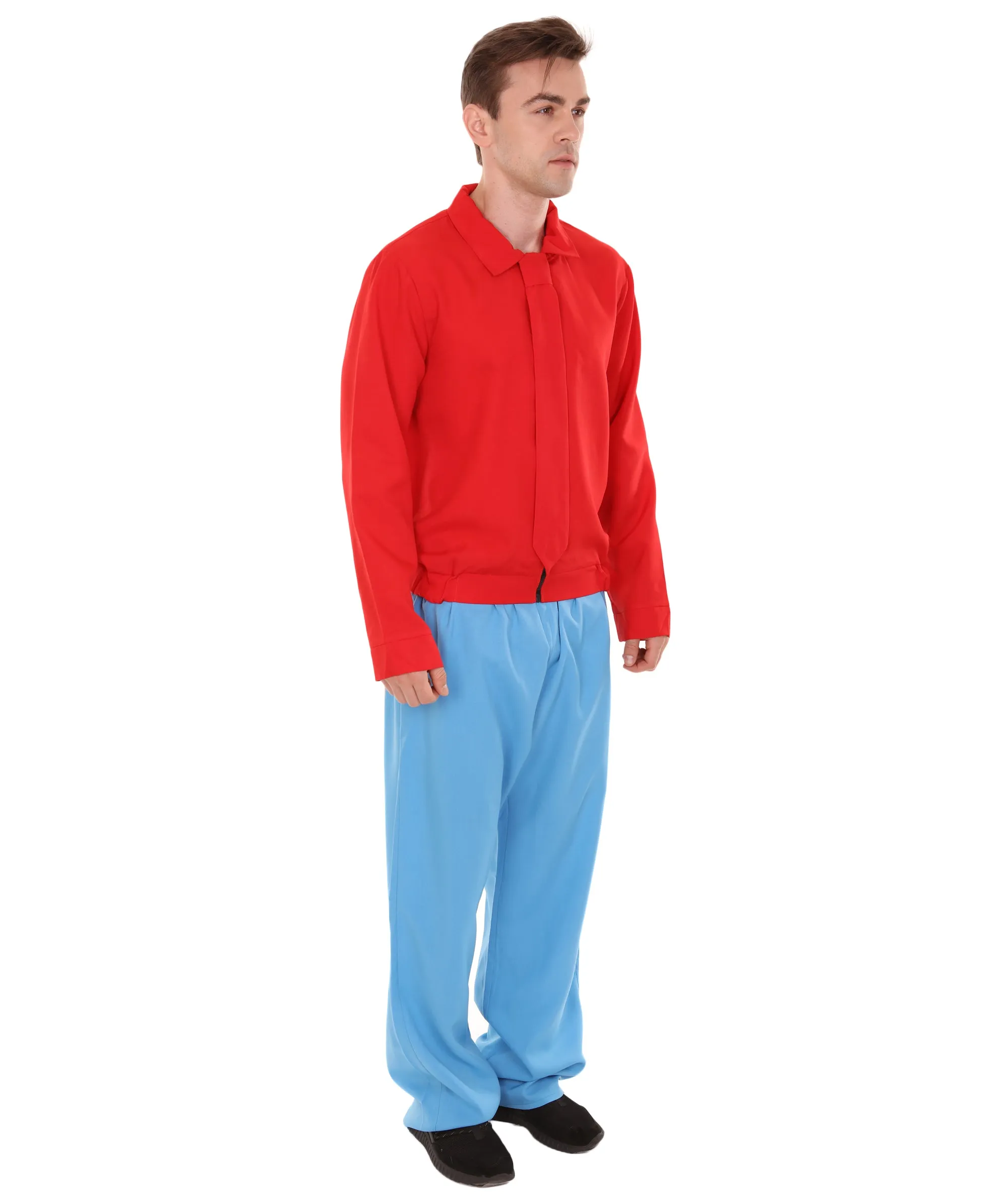 Adult Men's Fry Costume | Red & Blue Cosplay Costume