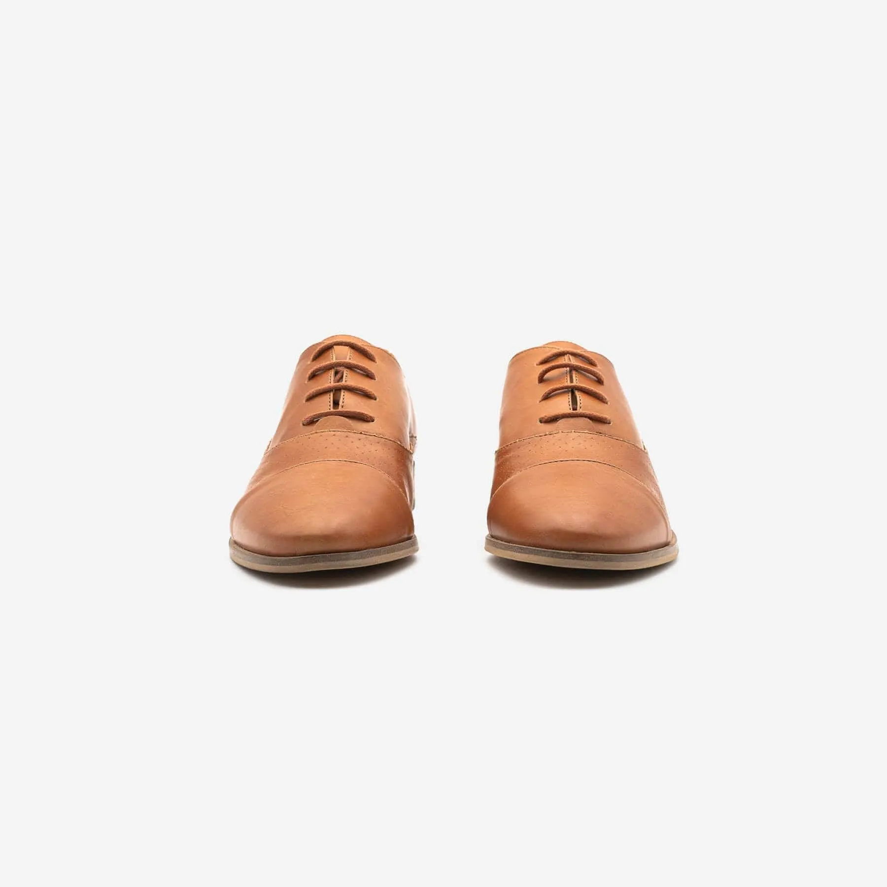 Aiko Women's Vegan Leather Oxfords | Camel