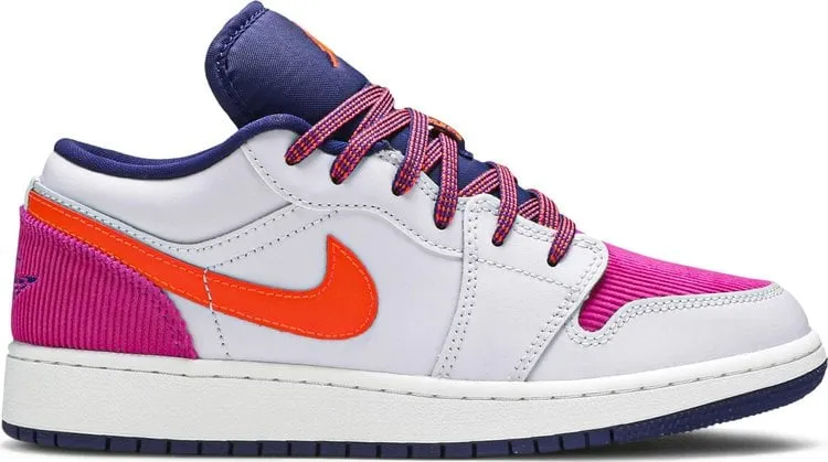 Air Jordan 1 Low GS Fire Pink Hyper Crimson, white