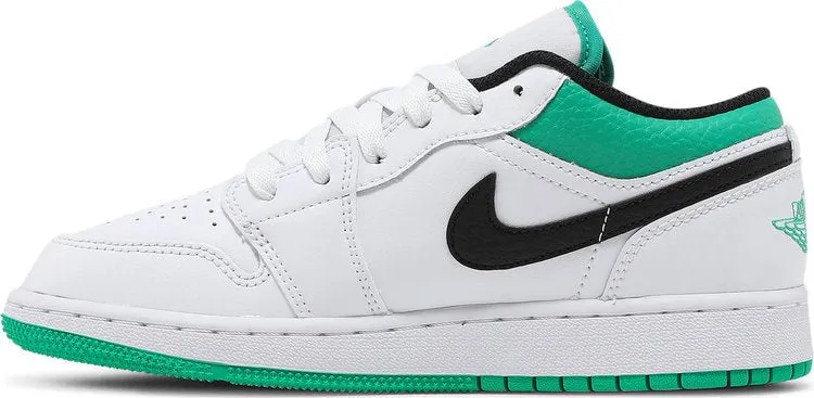 Air Jordan 1 Low GS White Lucky Green sneakers, white