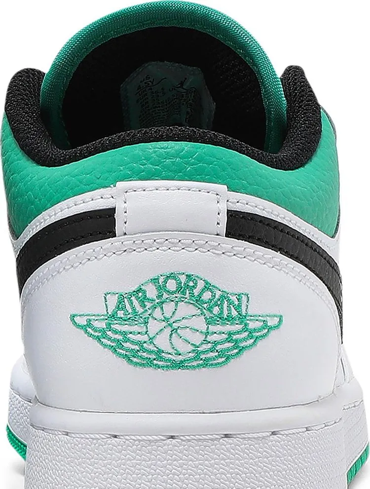 Air Jordan 1 Low GS White Lucky Green sneakers, white