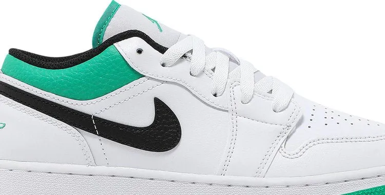 Air Jordan 1 Low GS White Lucky Green sneakers, white