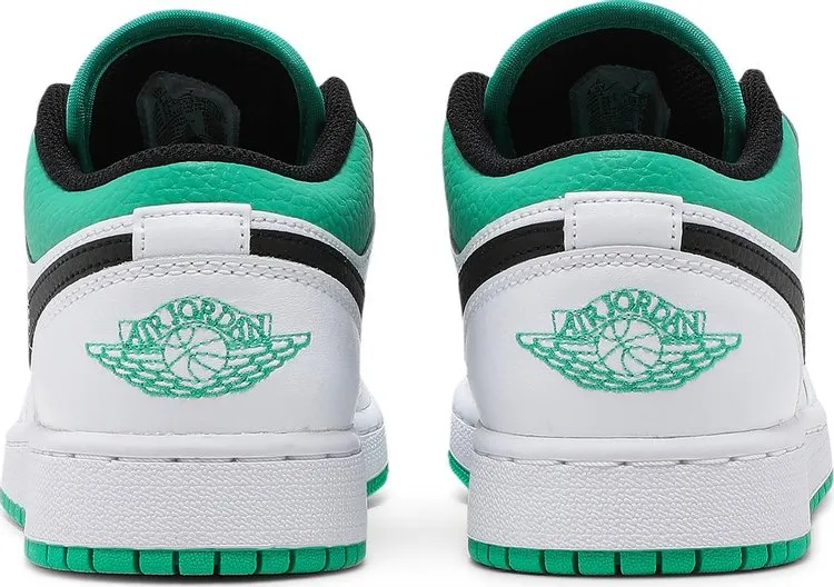 Air Jordan 1 Low GS White Lucky Green sneakers, white