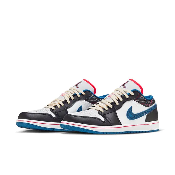 Air Jordan 1 Low 'White Industrial Blue Siren Red', white