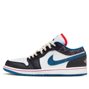 Air Jordan 1 Low 'White Industrial Blue Siren Red', white