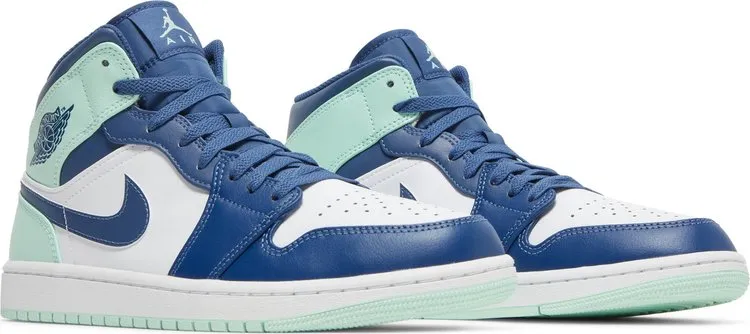 Air Jordan 1 Mid Blue Mint sneakers, blue