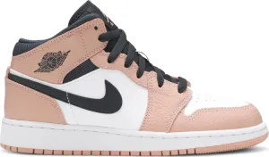 Air Jordan 1 Mid GS Pink Quartz sneakers, pink