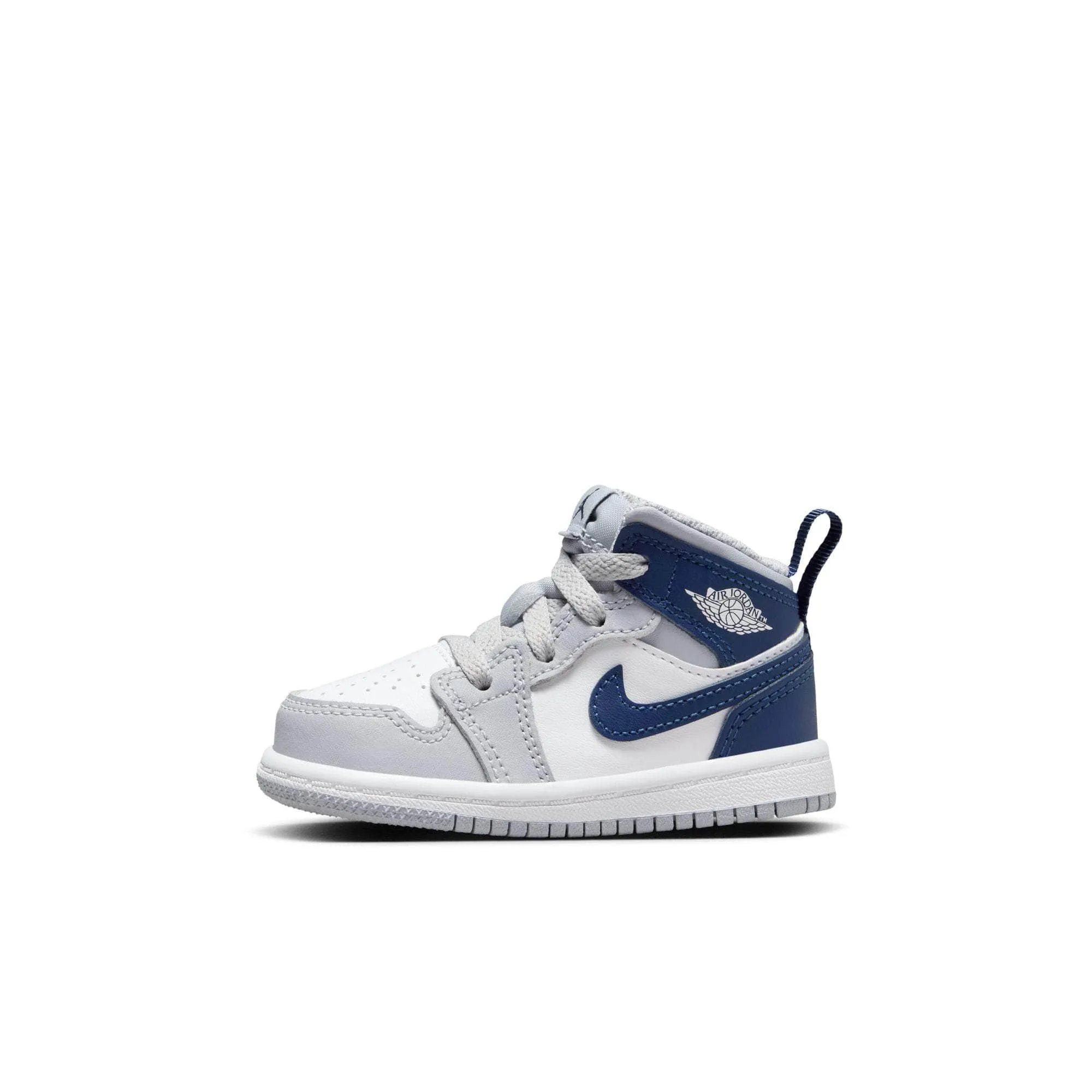 Air Jordan 1 Mid "Wolf Grey Midnight Navy" - Toddler's TD