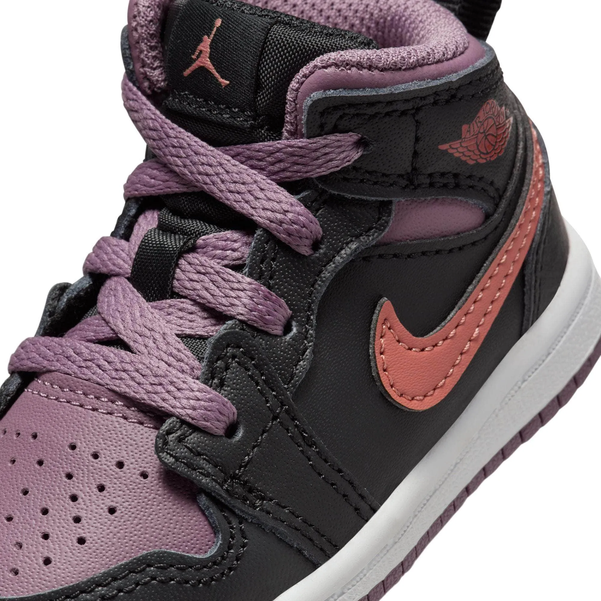 Air Jordan 1 Mid SE 'Black Sky J Mauve' - Toddler's