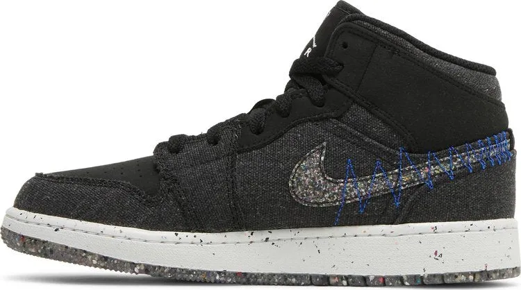 Air Jordan 1 Mid SE GS Crater sneakers, black