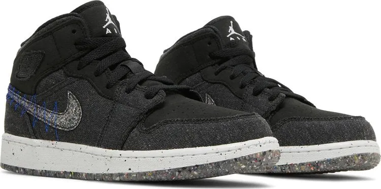 Air Jordan 1 Mid SE GS Crater sneakers, black