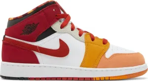 Air Jordan 1 Mid SE GS Picnic sneakers, white