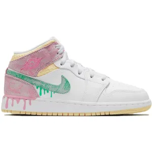 Air Jordan 1 Mid SE GS "Paint Drip"