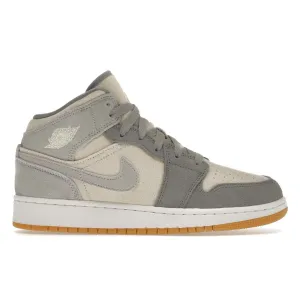 Air Jordan 1 Mid SE "Coconut Milk Particle Grey" (GS)