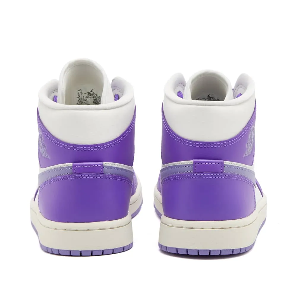 Air Jordan 1 Mid W sneakers, white/lilac