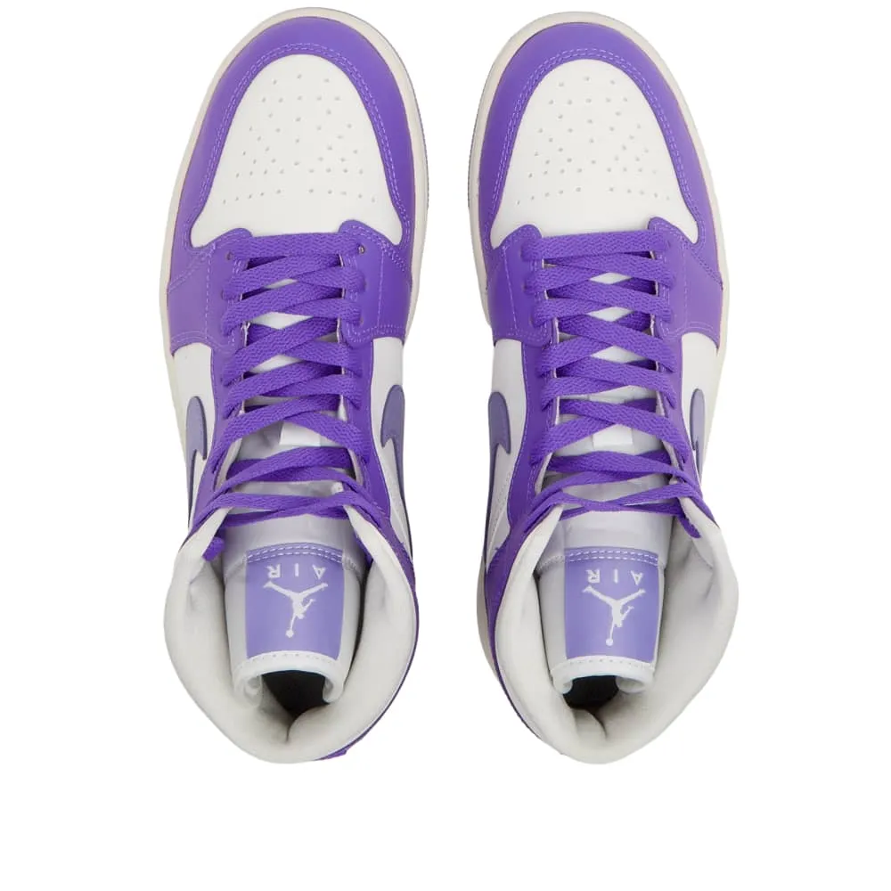 Air Jordan 1 Mid W sneakers, white/lilac