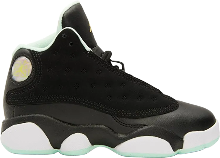 Air Jordan 13 Retro PS Mint Foam Sneakers, Black