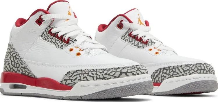 Air Jordan 3 Retro GS Cardinal Red, white