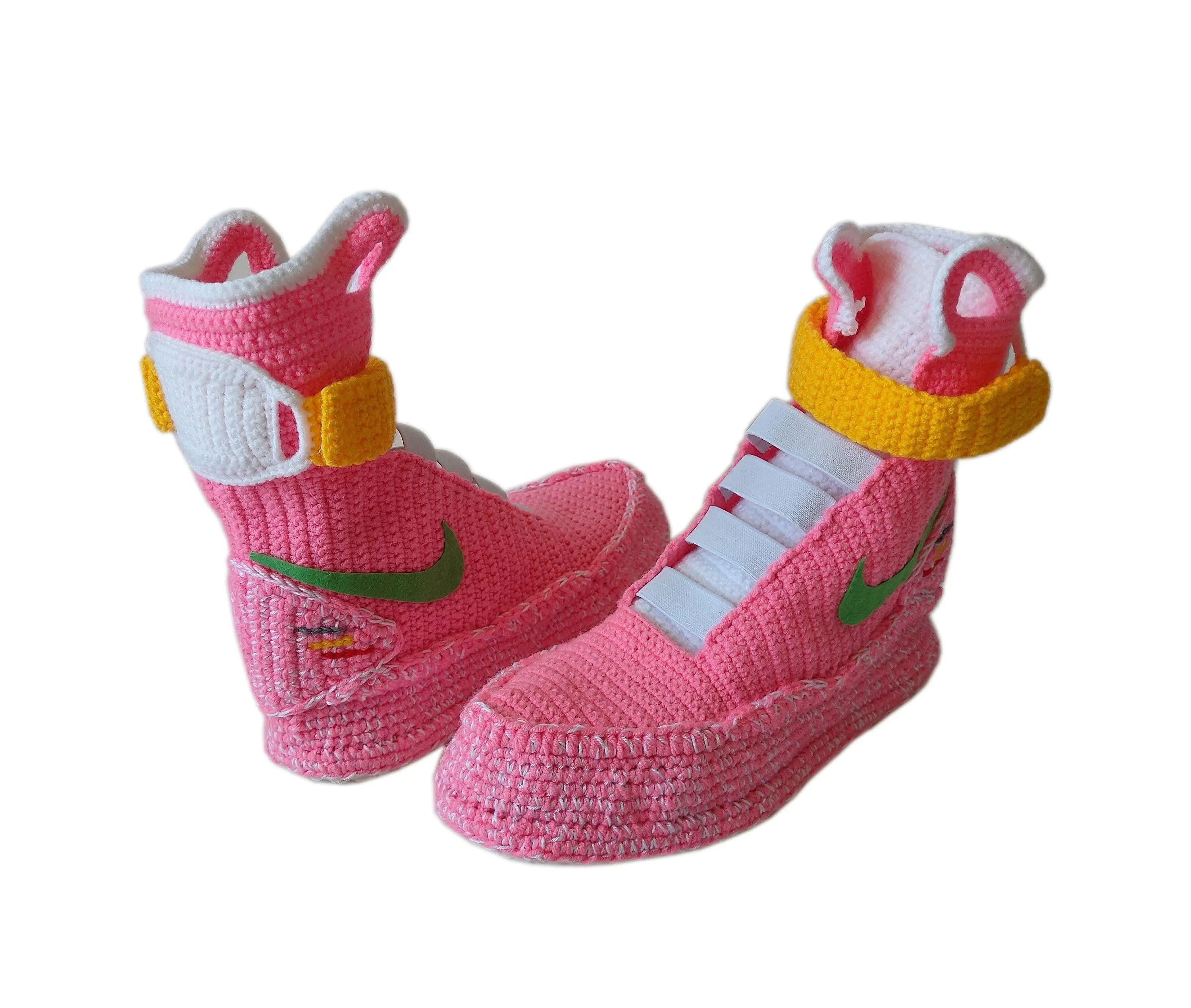 Air Mag Pink Marty McFly Flying Shoes Back to the Future Sneakers Plush Slippers