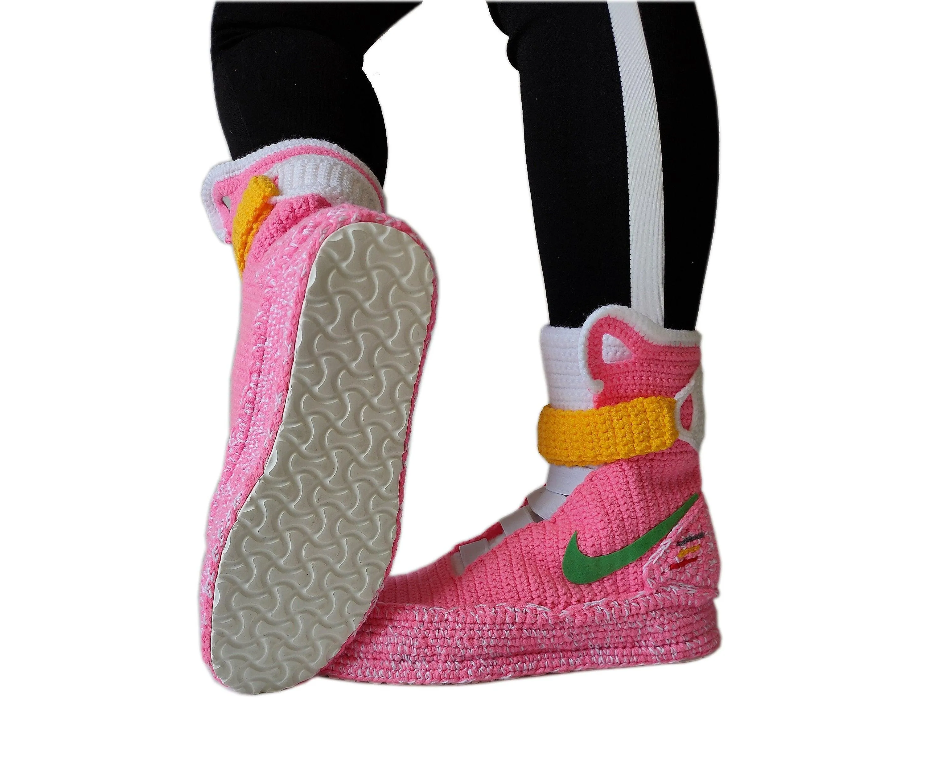 Air Mag Pink Marty McFly Flying Shoes Back to the Future Sneakers Plush Slippers