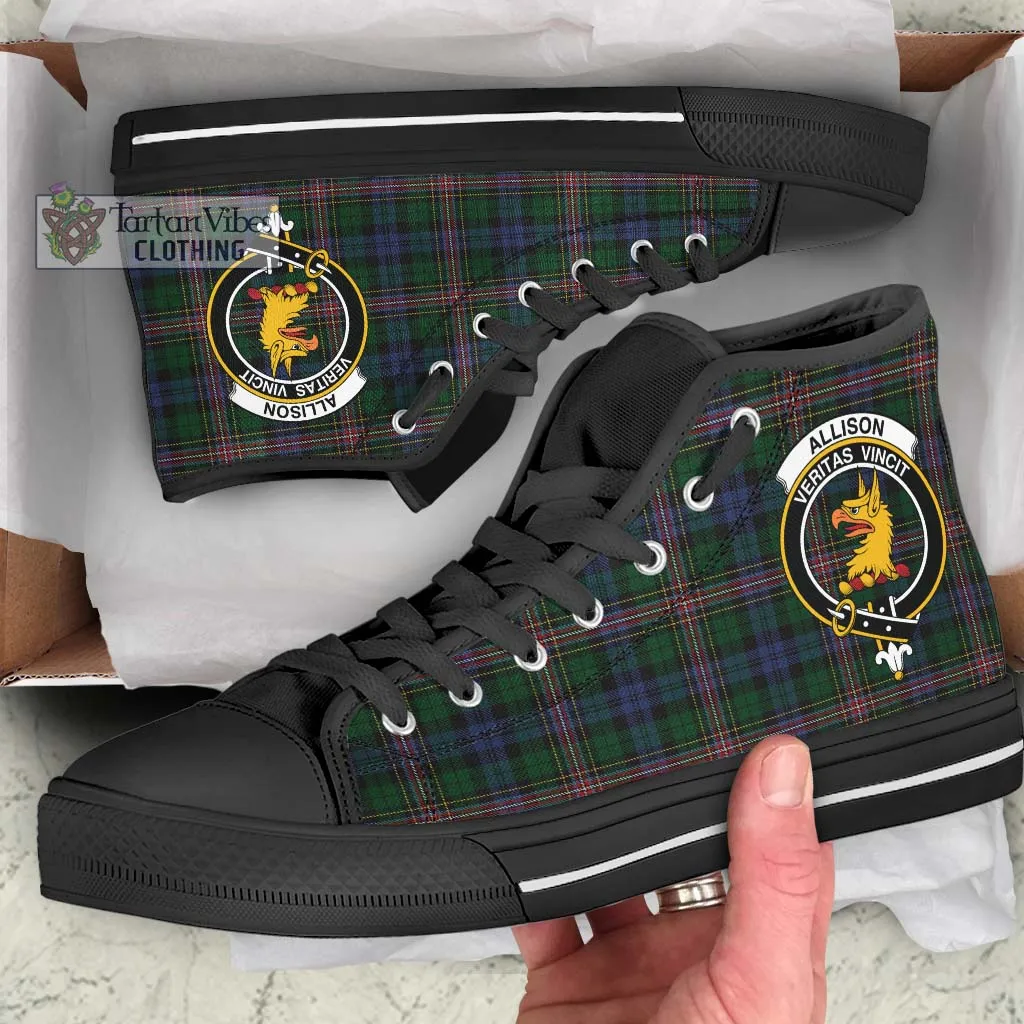 Allison Tartan High Top Shoes with Family Crest