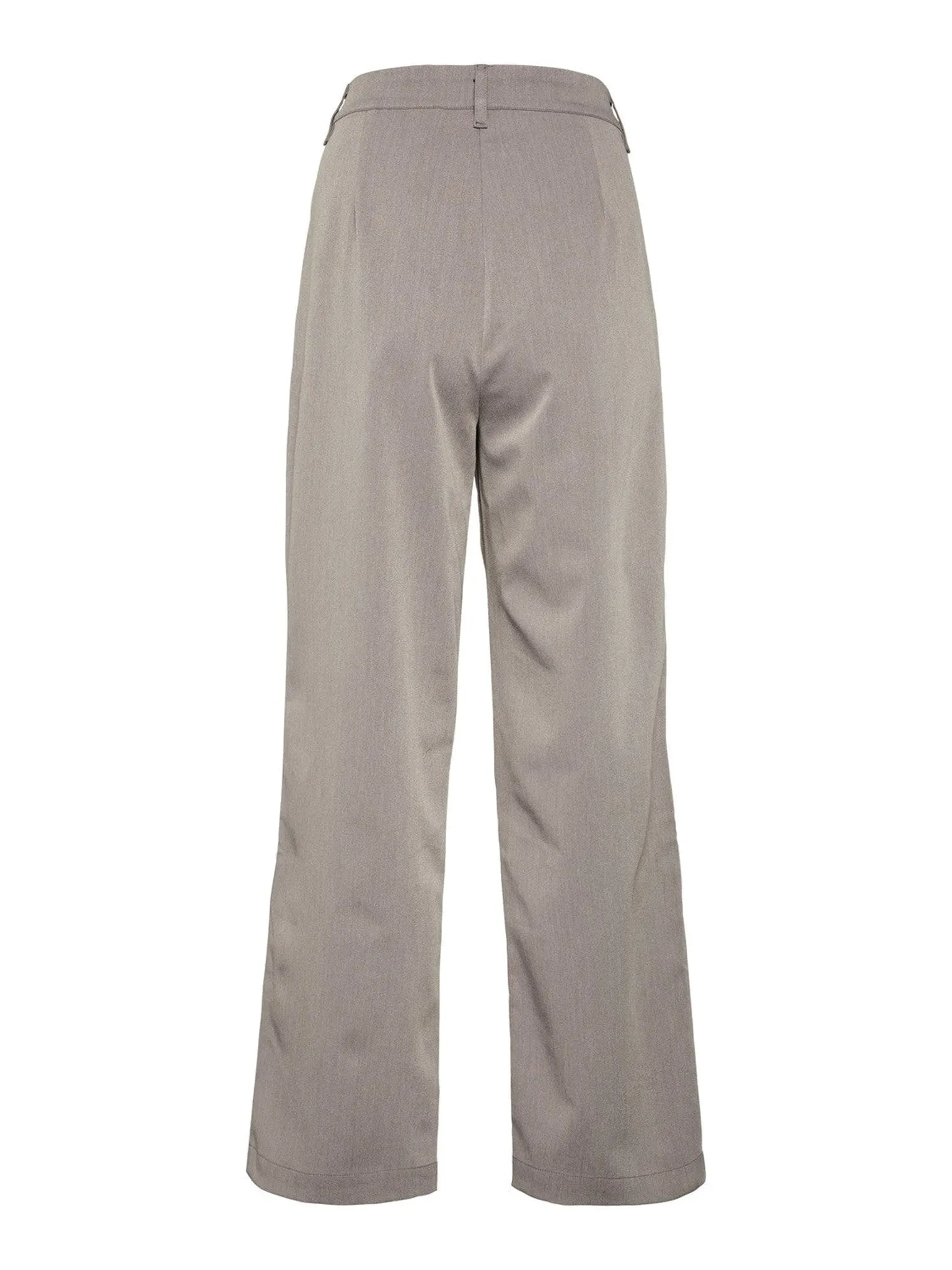 Almond Dad Trousers - Medium Grey Melange