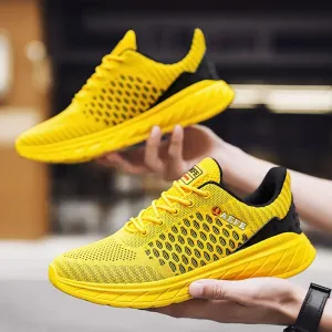 Amozae-BKQU Men Sport Shoes Breathable Mesh Outdoor High Quality Fashion Comfortable Non Slip Mens Running Shoes Soft Trainers Snaekers