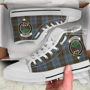 Anderson Tartan High Top Shoes with Family Crest