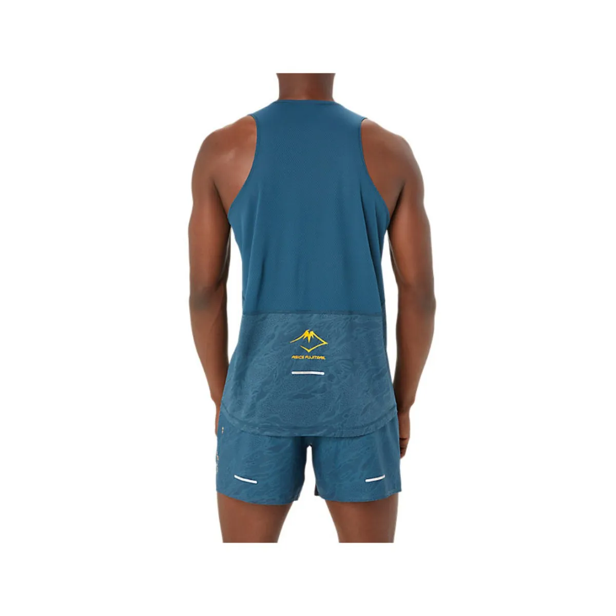 Asics Fujitrail Singlet Blue Sleeveless Shirt