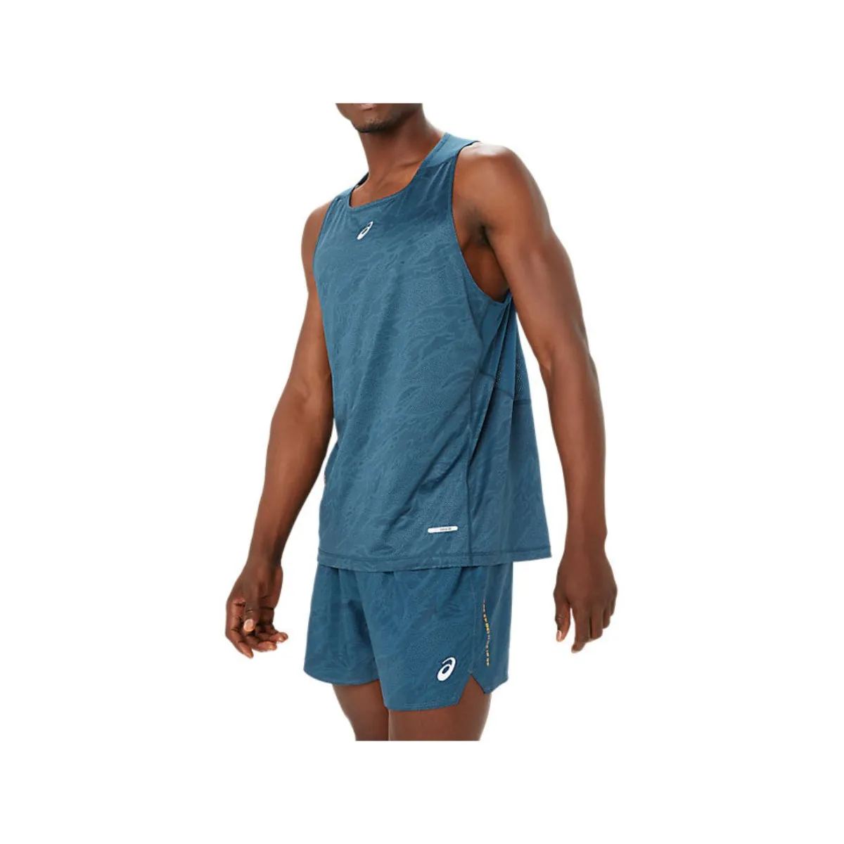 Asics Fujitrail Singlet Blue Sleeveless Shirt