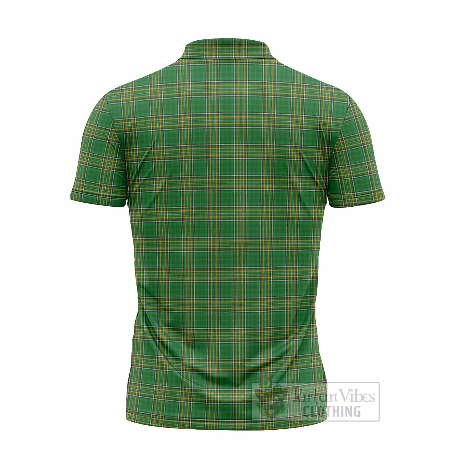 Bagwell Irish Clan Tartan Zipper Polo Shirt with Coat of Arms