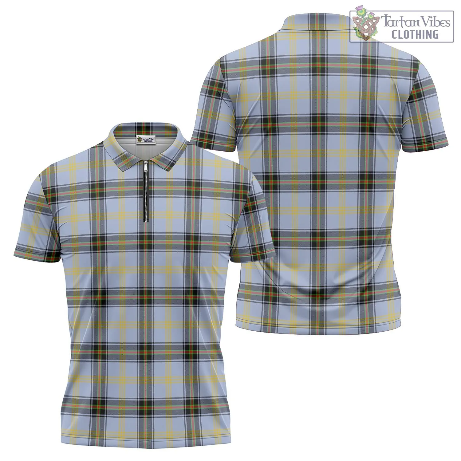 Bell Tartan Zipper Polo Shirt