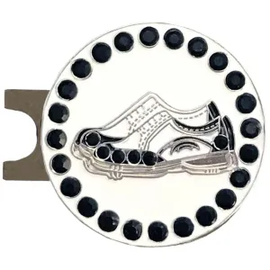 Black & White Golf Shoes Golf Ball Marker Hat Clip