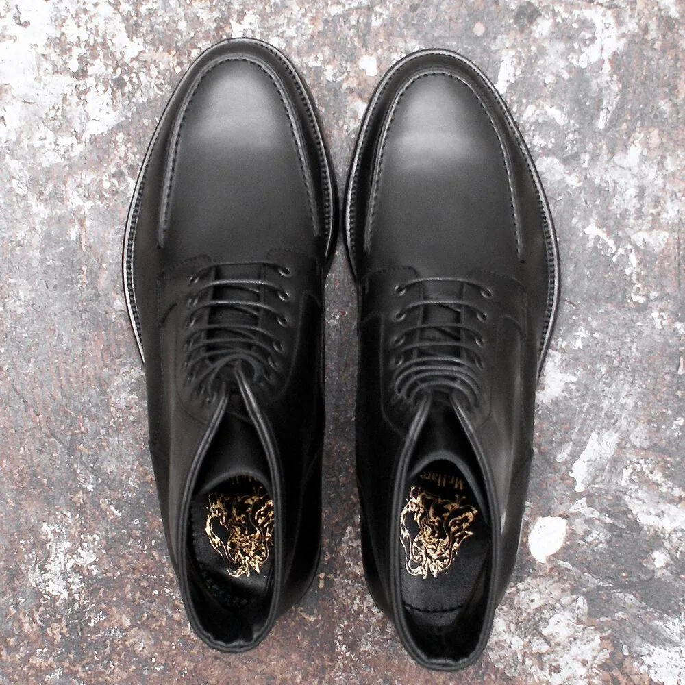 Black Baldwin Leather Lace Derby Boots Shoes