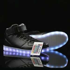 Black White Blue Gold Silver Color Led Shoes High Top With Remote | Light Up Shoes For Men And Women | Led Shoes For Adults