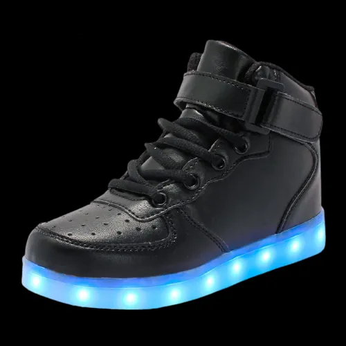 Black White Blue Gold Silver Color Led Shoes High Top With Remote | Light Up Shoes For Men And Women | Led Shoes For Adults