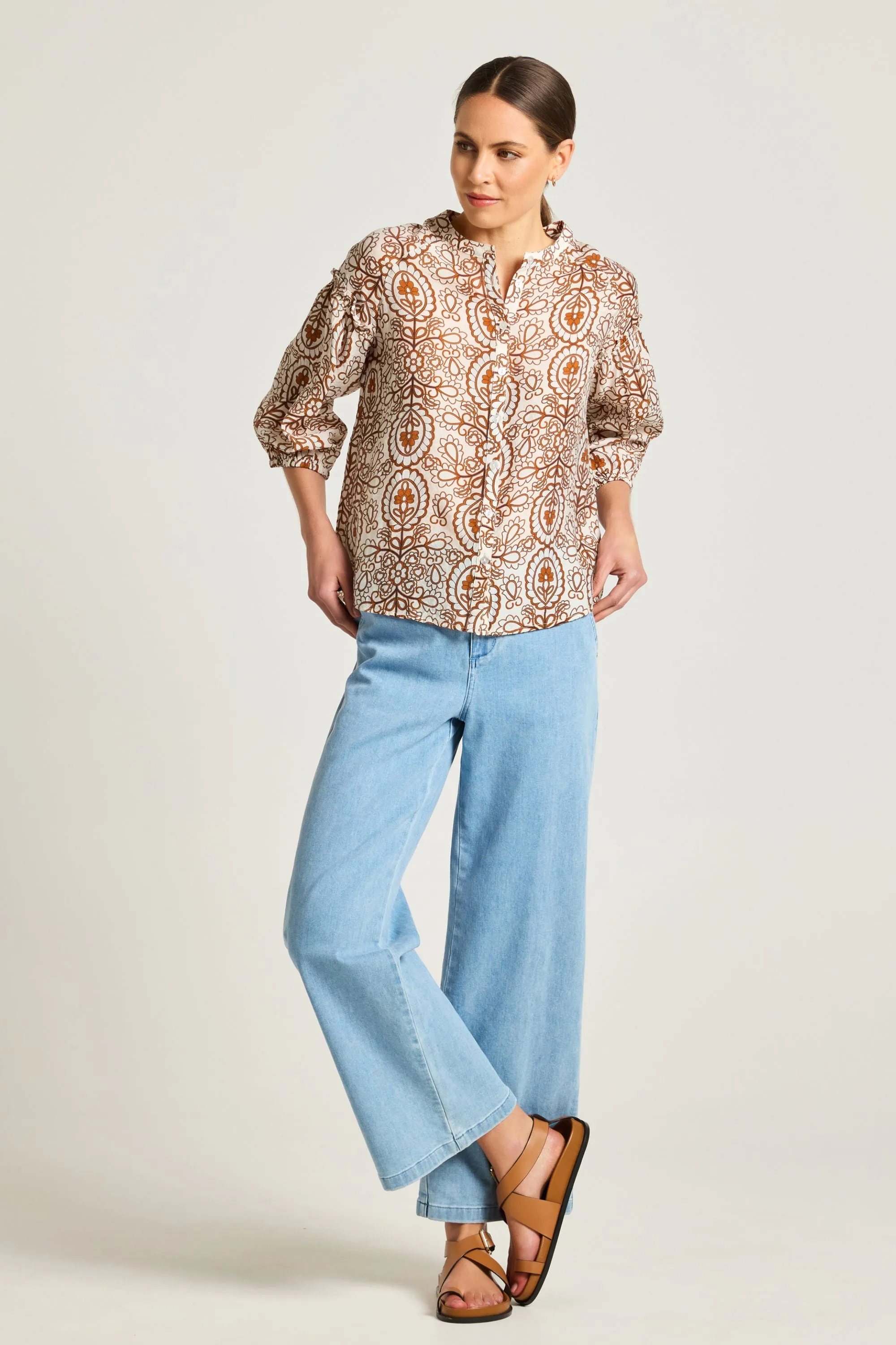 BOHEME PUFF SLEEVE SHIRT - YT25S4208