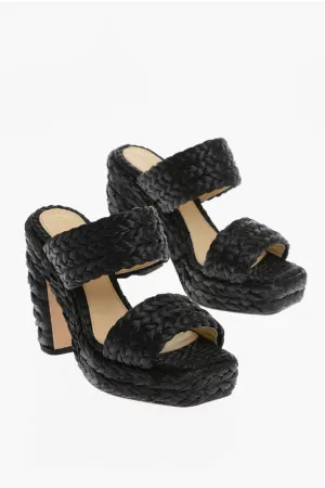 Bottega Veneta Braided Raffia Sandals 12 cm 38.5 Shoes EU